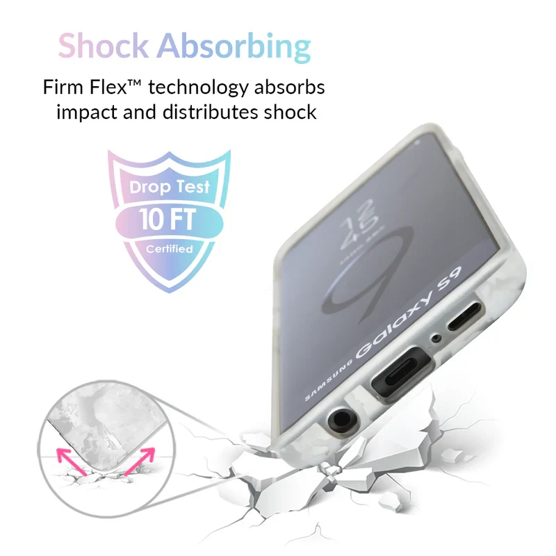 White Marble Silver Chrome Samsung Galaxy Case - Image 19