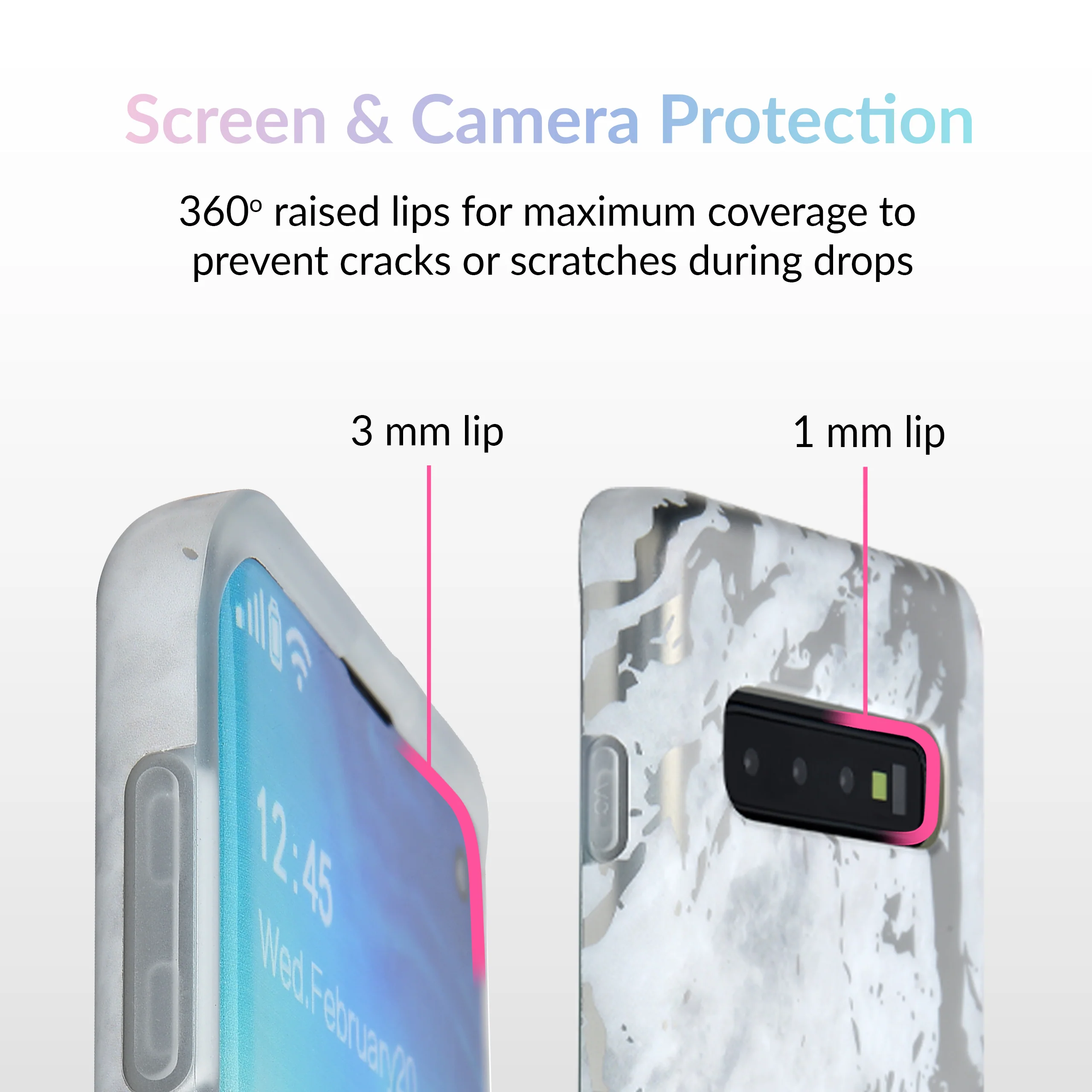 White Marble Silver Chrome Samsung Galaxy Case - Image 22