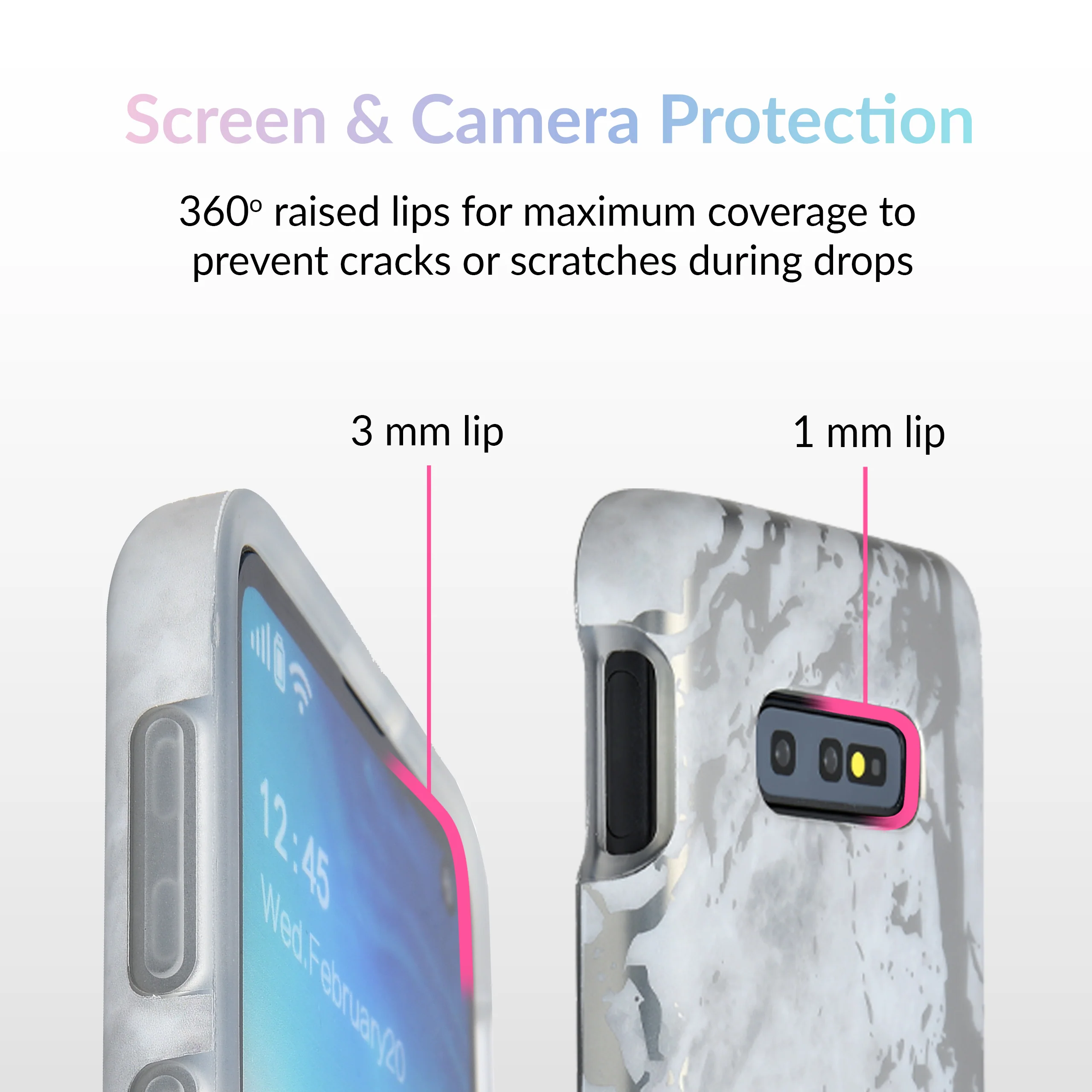 White Marble Silver Chrome Samsung Galaxy Case - Image 28