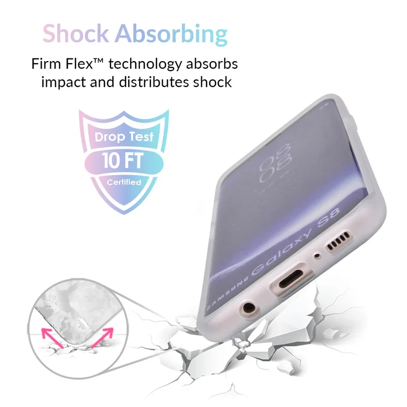 White Marble Silver Chrome Samsung Galaxy Case - Image 3