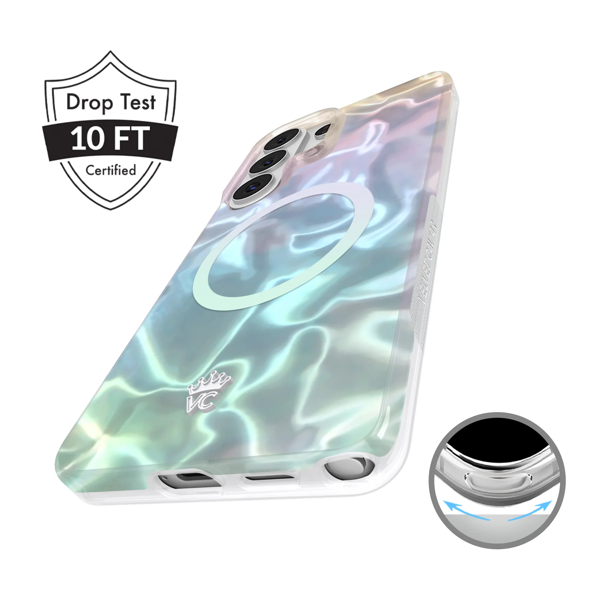 White Opal Holo Samsung Case - Image 4
