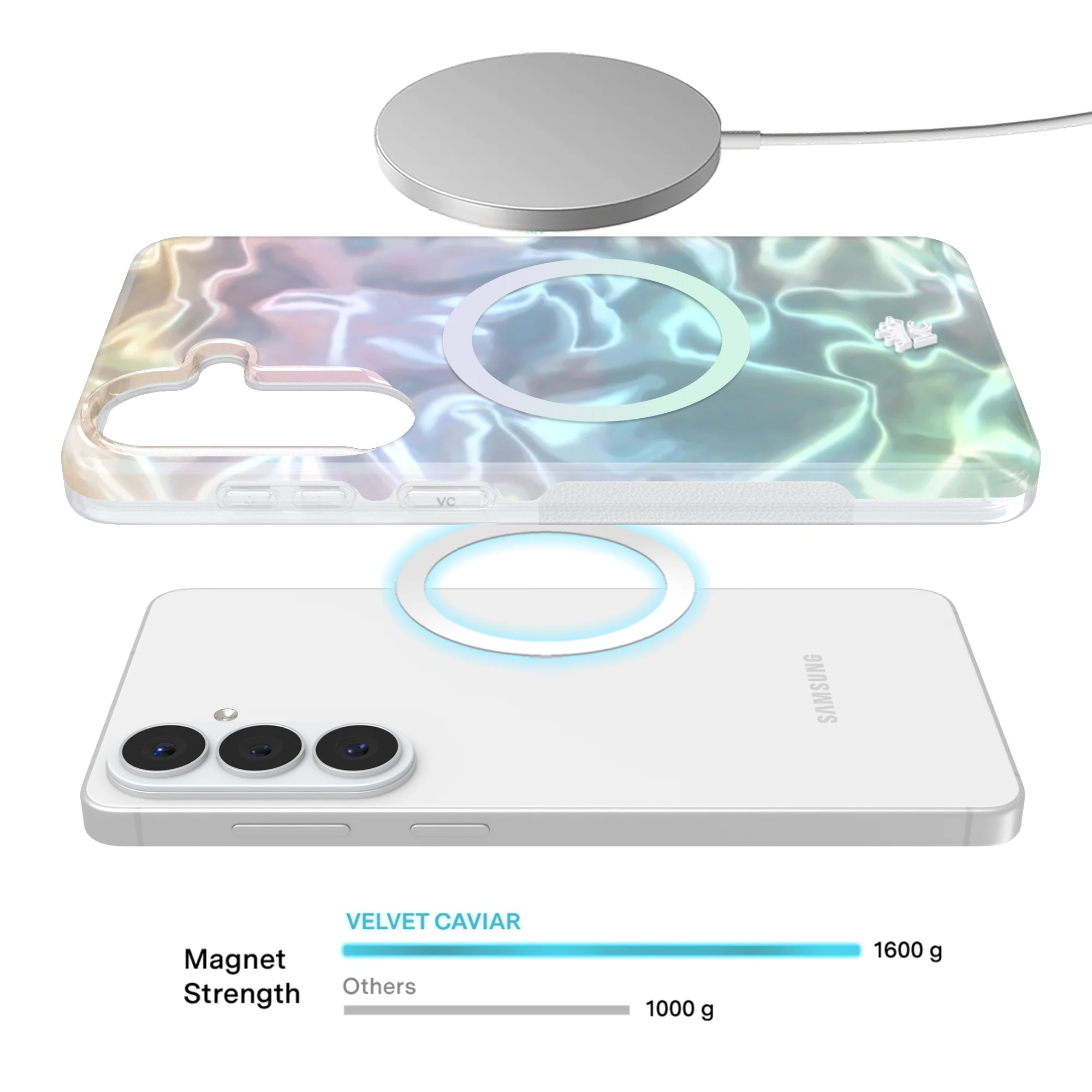 White Opal Holo Samsung Case - Image 8