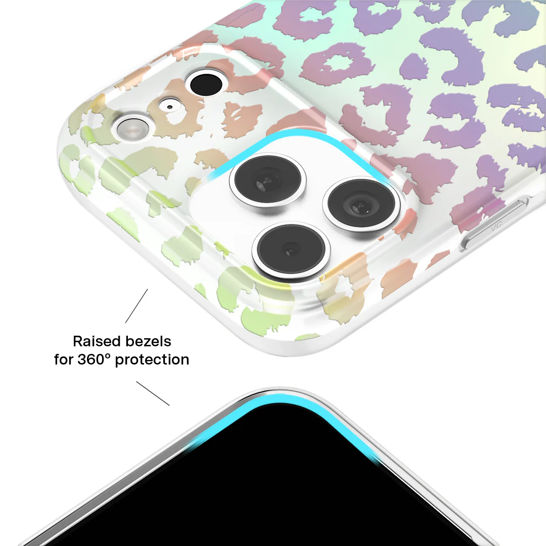 White Opal Leopard iPhone Case - Image 3