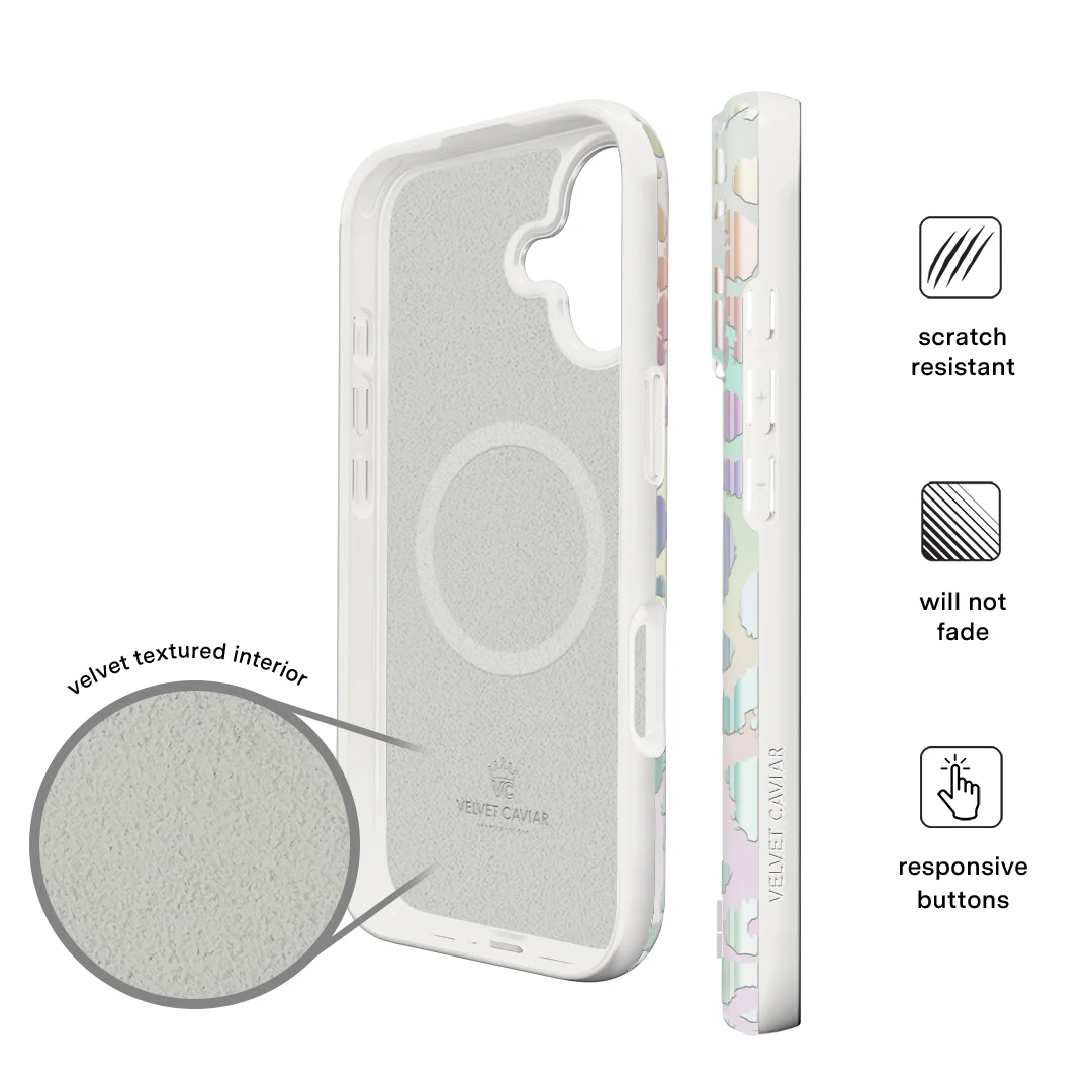 White Opal Leopard iPhone Case - Image 30