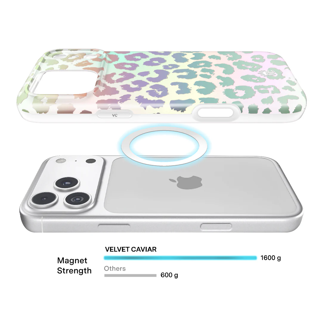 White Opal Leopard iPhone Case - Image 4
