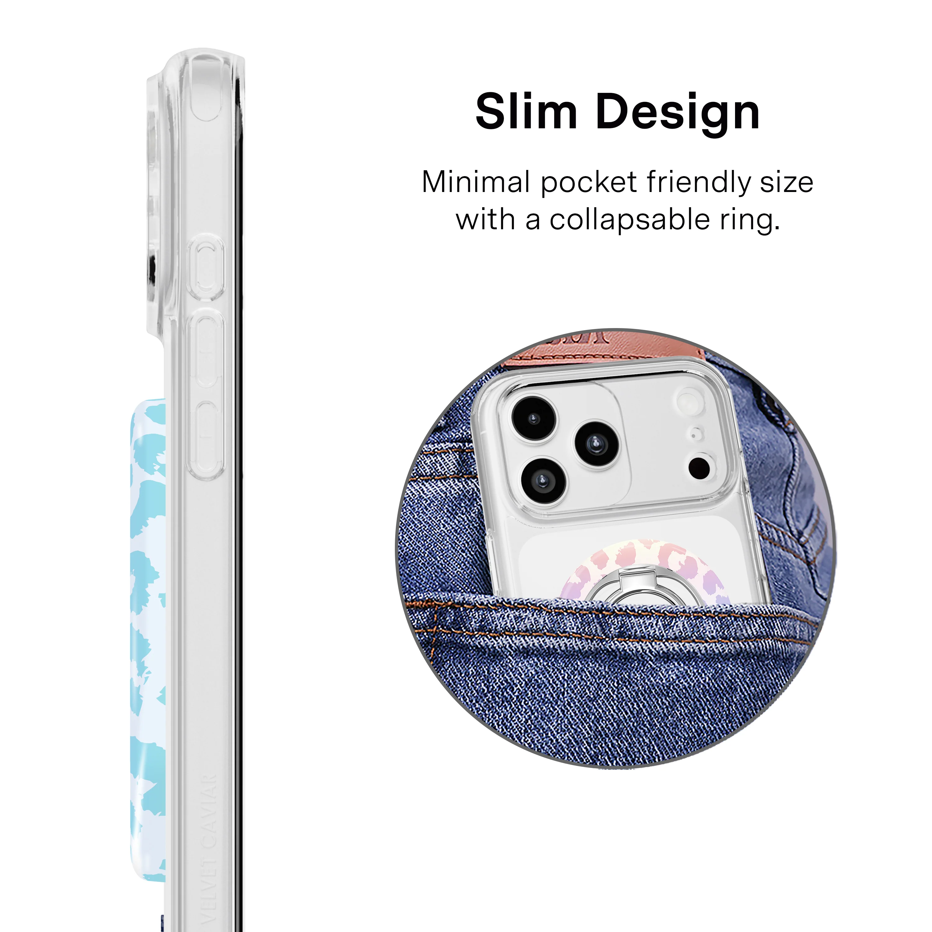 White Opal Leopard MagSafe Grip Ring - Image 4