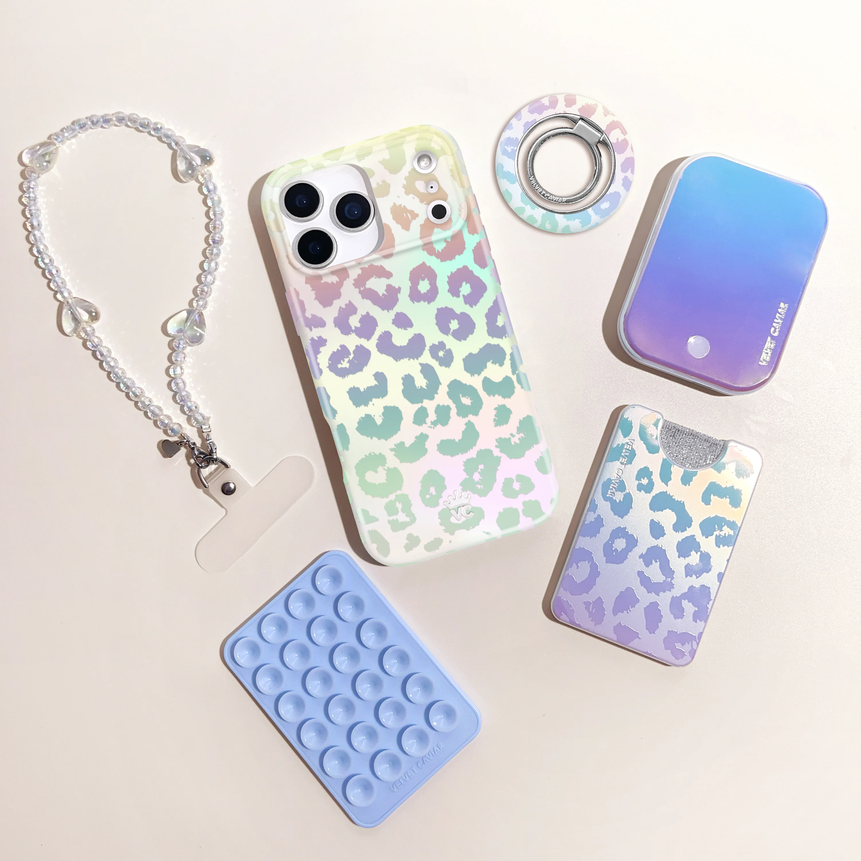 White Opal Leopard MagSafe Grip Ring - Image 6