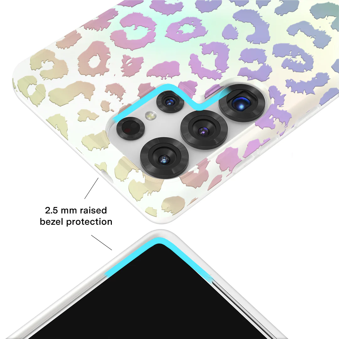 White Opal Leopard Samsung Case - Image 2