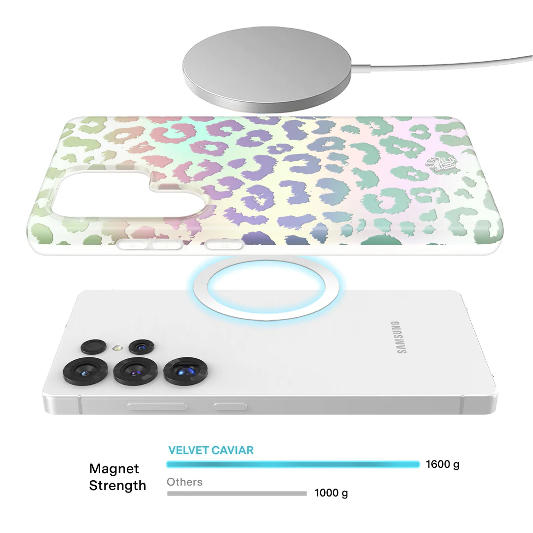 White Opal Leopard Samsung Case - Image 3