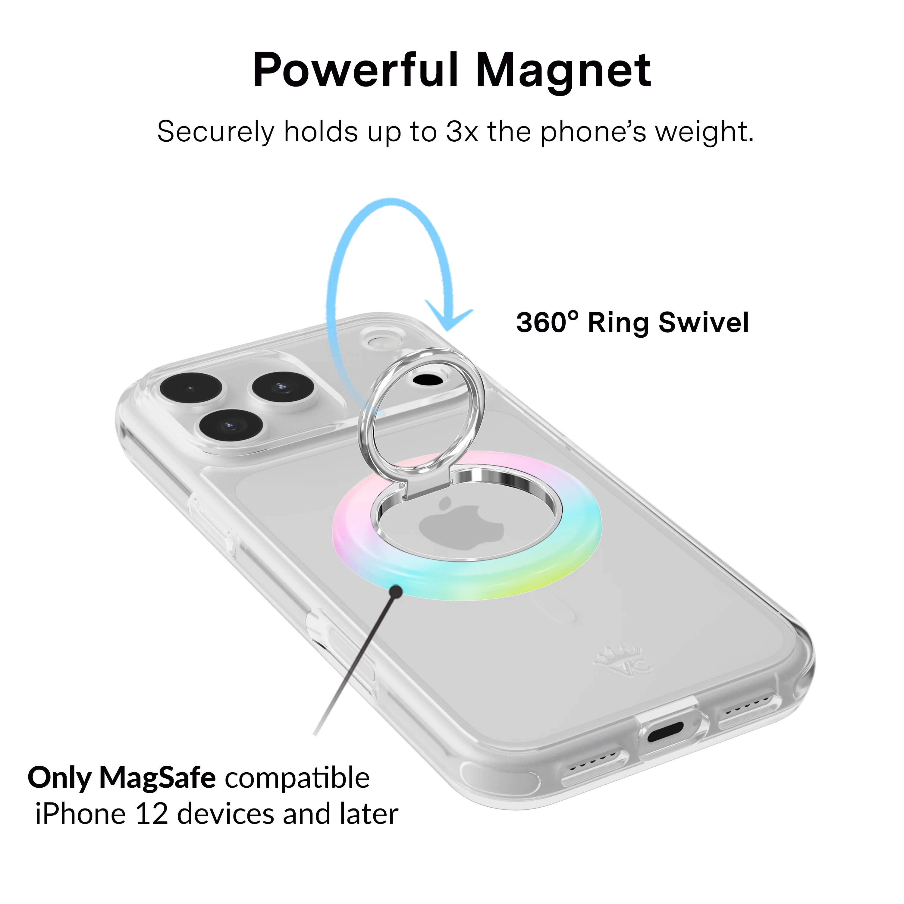 White Opal MagSafe Grip Ring - Image 3
