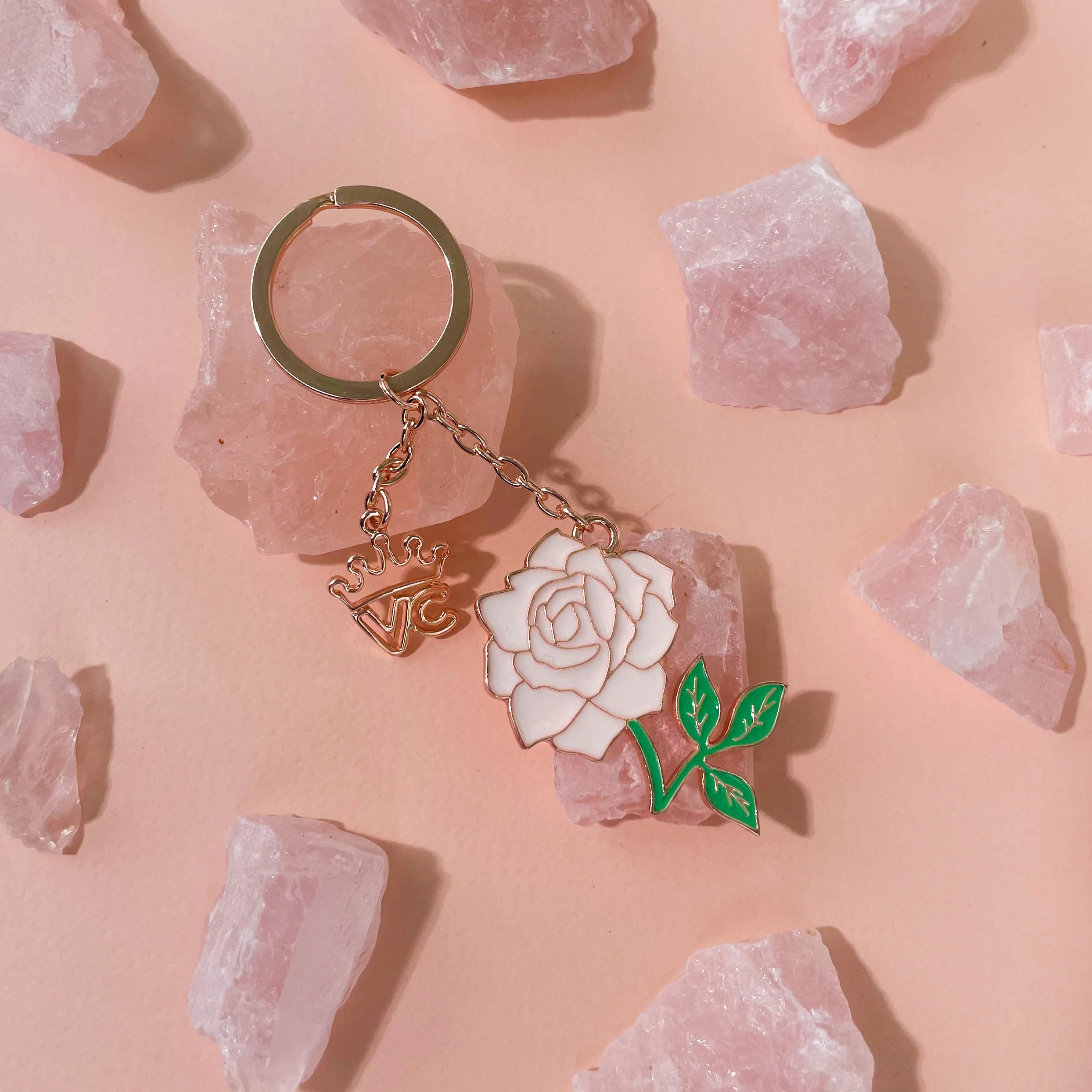 White Rose Keychain - Image 2
