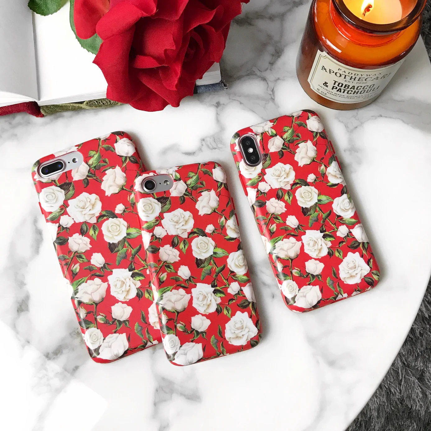 White Roses Floral iPhone Case - Image 6