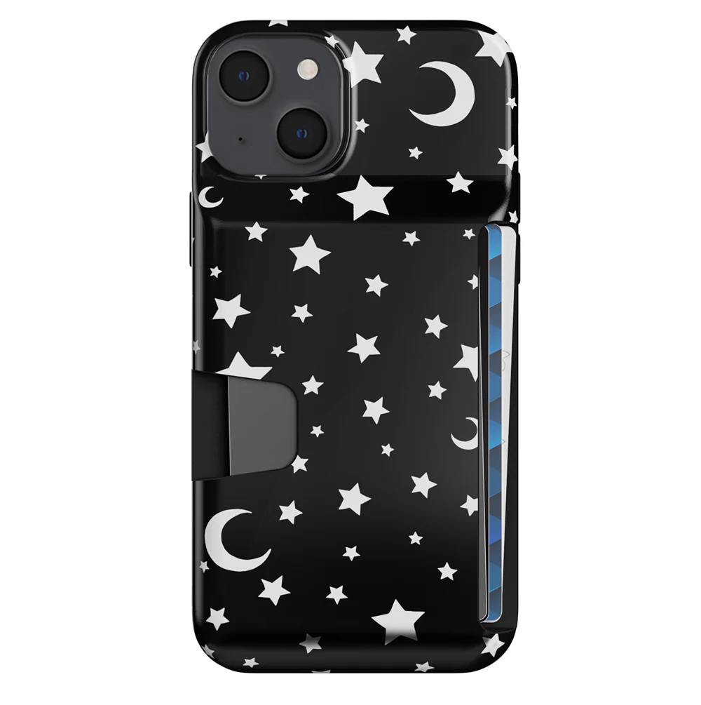 White Stars & Moon Iphone Wallet Case - Image 105