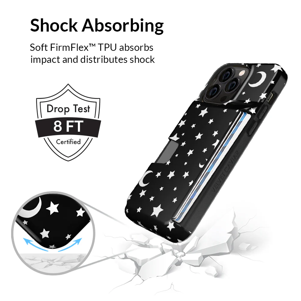 White Stars & Moon Iphone Wallet Case - Image 118