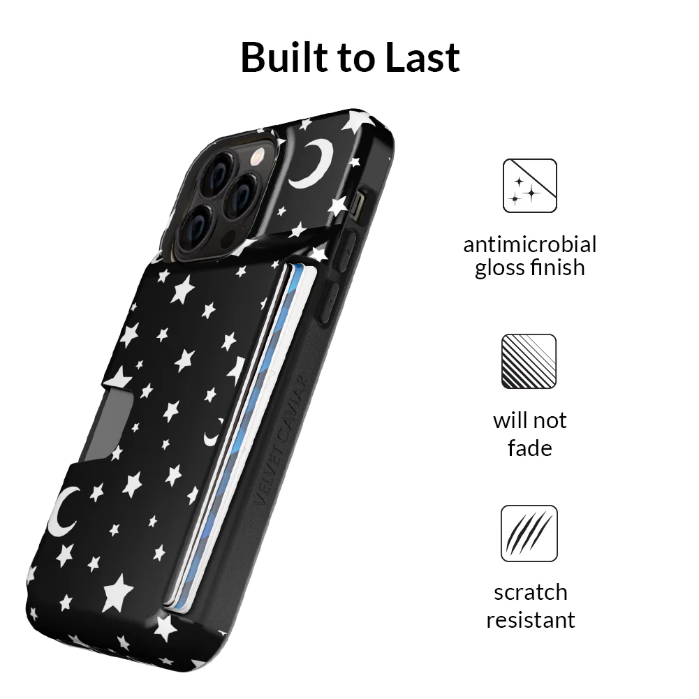 White Stars & Moon Iphone Wallet Case - Image 120