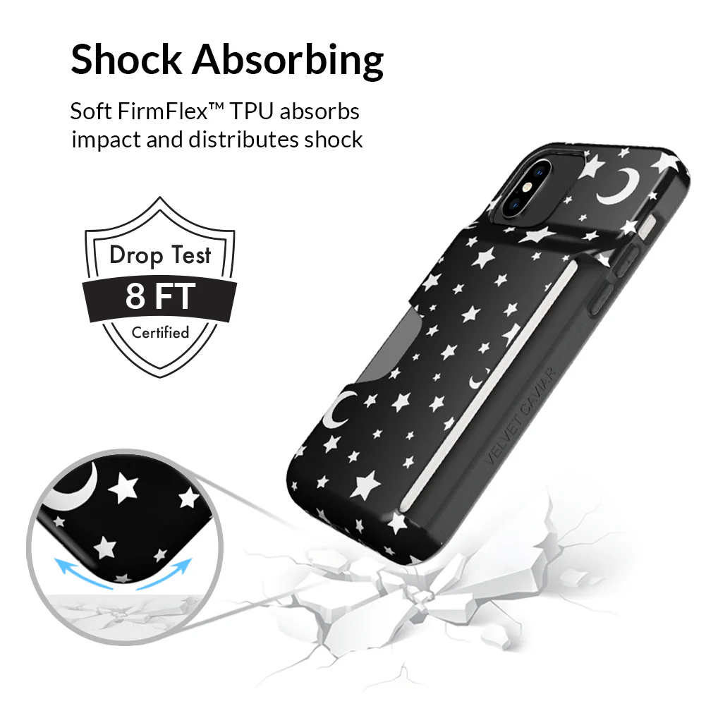 White Stars & Moon Iphone Wallet Case - Image 14