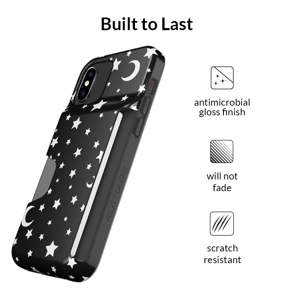 White Stars & Moon Iphone Wallet Case - Image 16