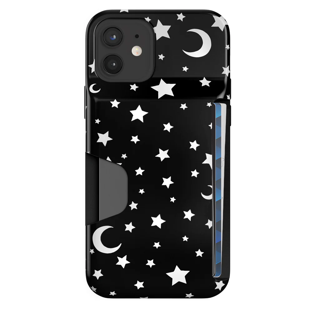 White Stars & Moon Iphone Wallet Case - Image 17