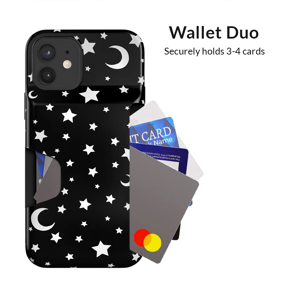 White Stars & Moon Iphone Wallet Case - Image 19