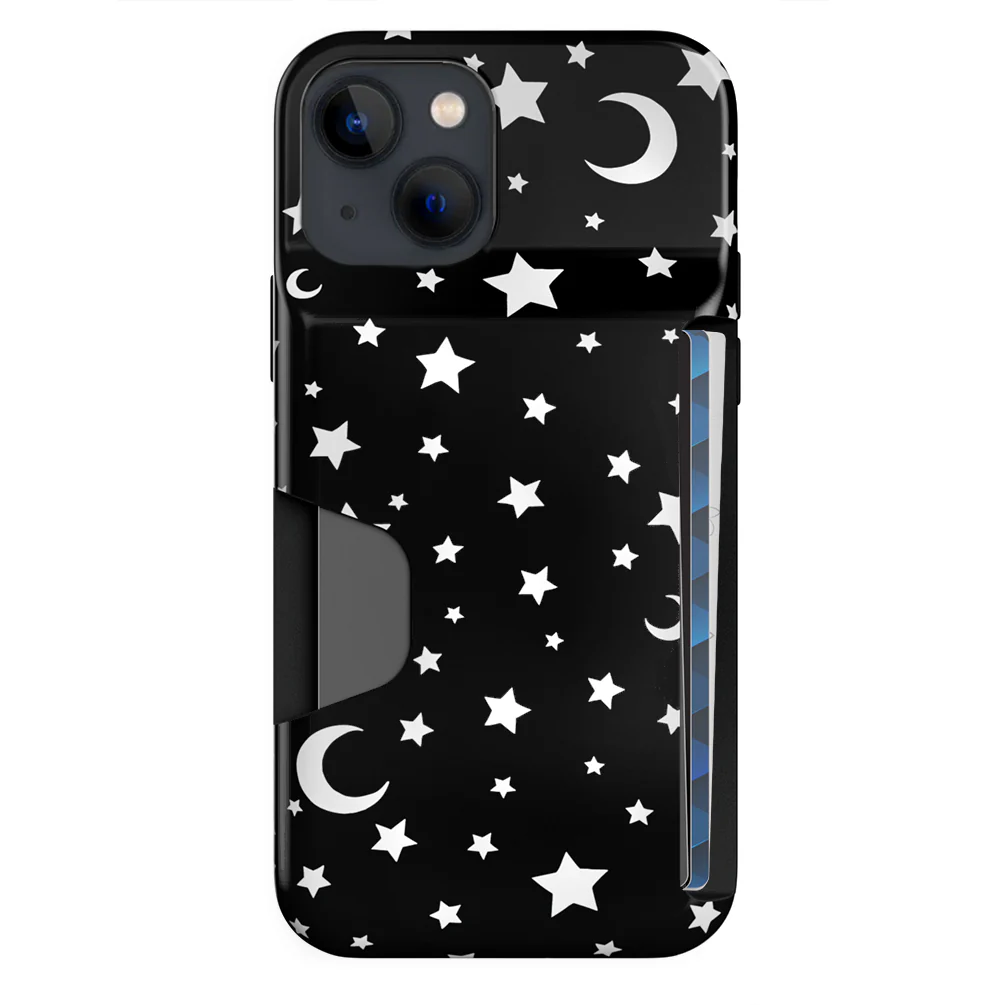 White Stars & Moon Iphone Wallet Case - Image 25