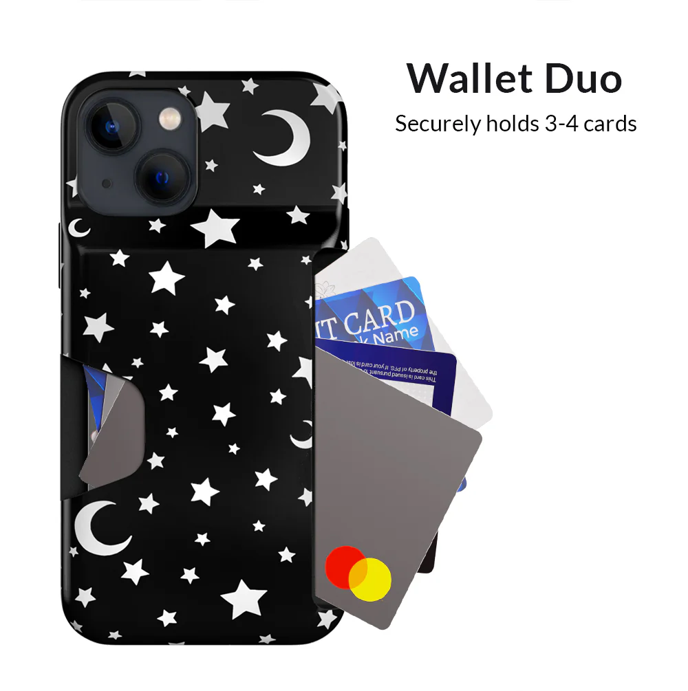 White Stars & Moon Iphone Wallet Case - Image 27