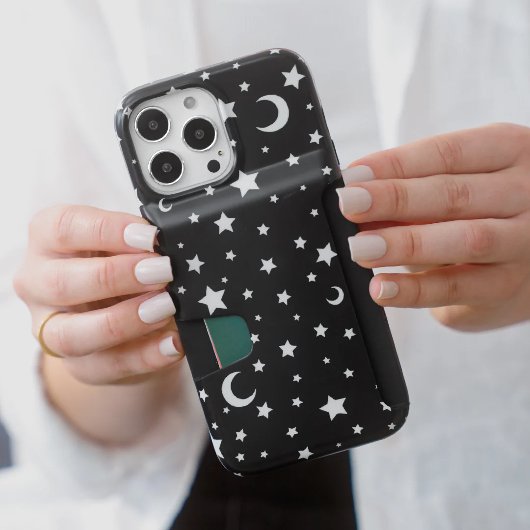 White Stars & Moon Iphone Wallet Case - Image 34