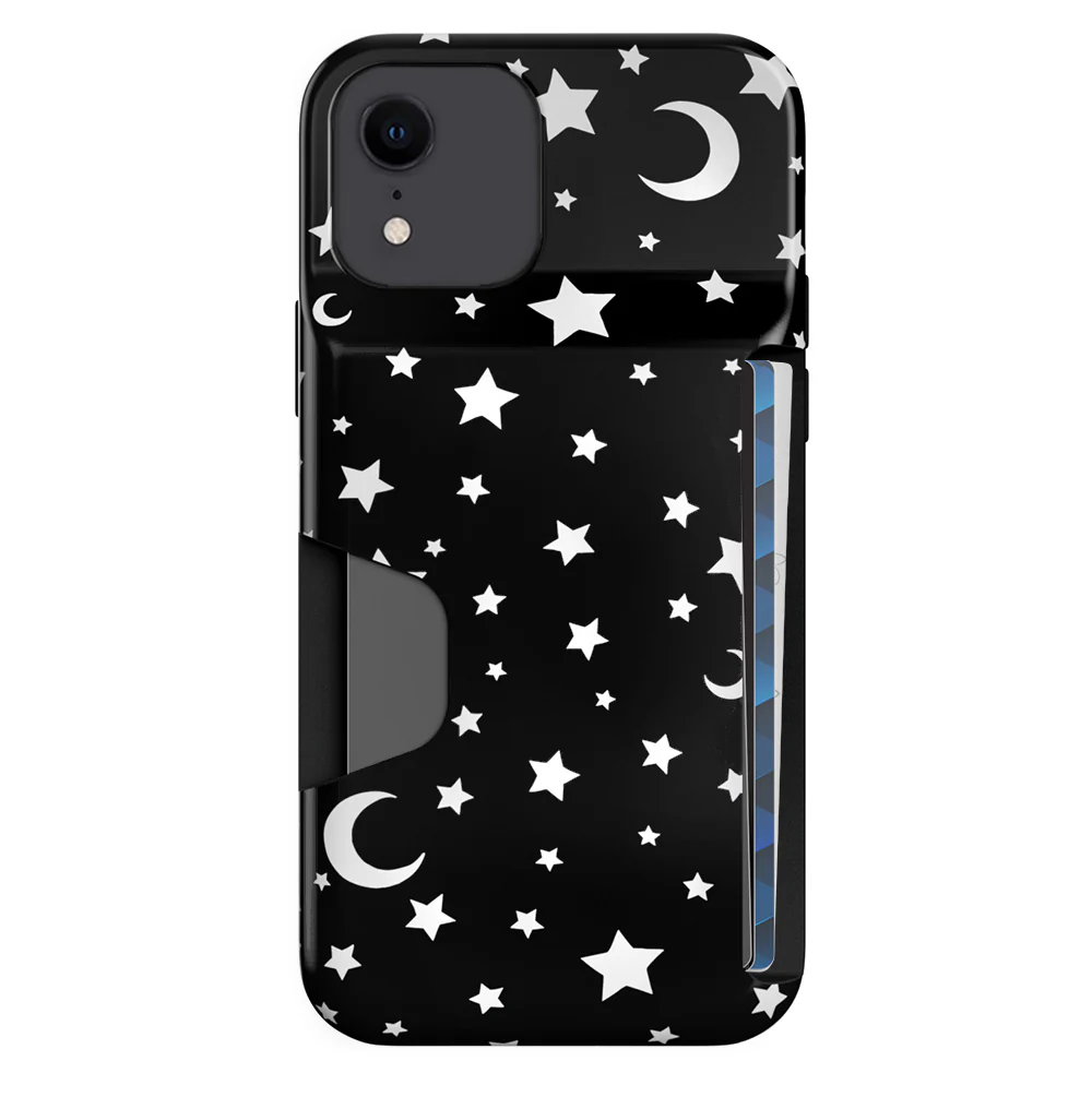 White Stars & Moon Iphone Wallet Case - Image 65