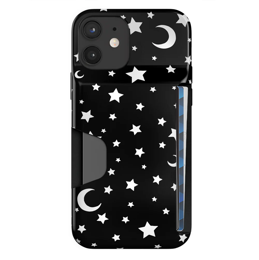 White Stars & Moon Iphone Wallet Case - Image 73