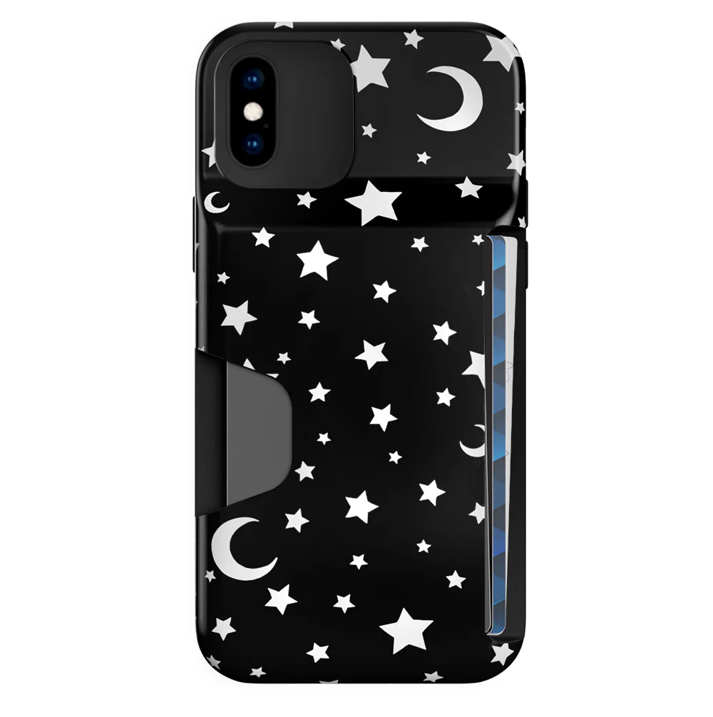 White Stars & Moon Iphone Wallet Case - Image 9