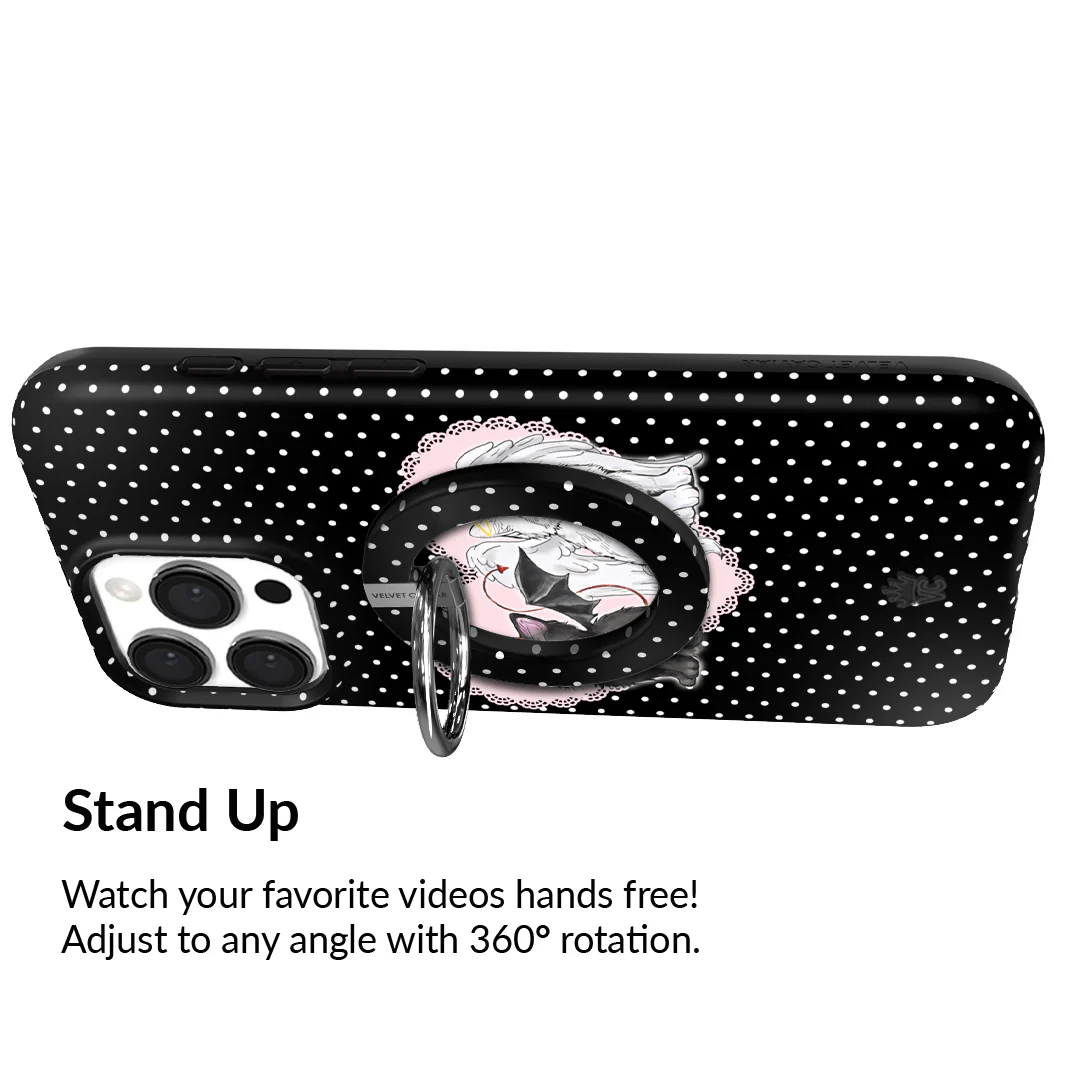 Black Polka Dot MagSafe Grip Ring - Image 5