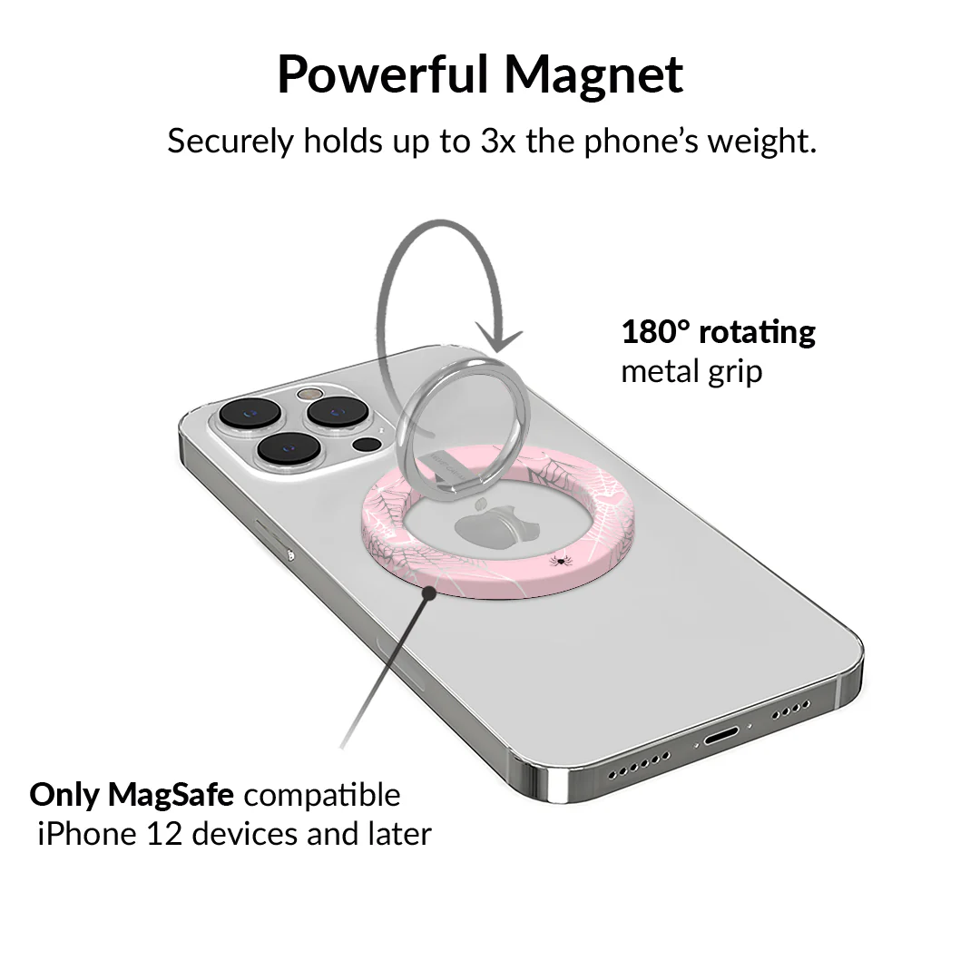 Widow’s Web Chrome MagSafe Grip Ring - Image 3