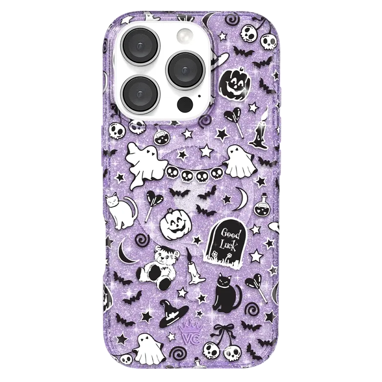 Witchy Lilac Glitter iPhone Case - Image 11