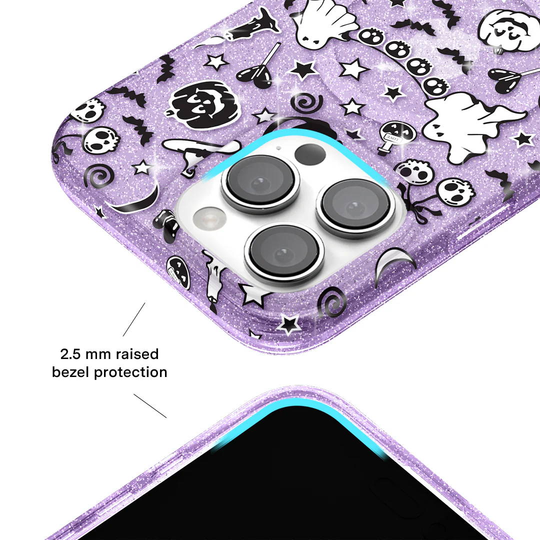 Witchy Lilac Glitter iPhone Case - Image 12