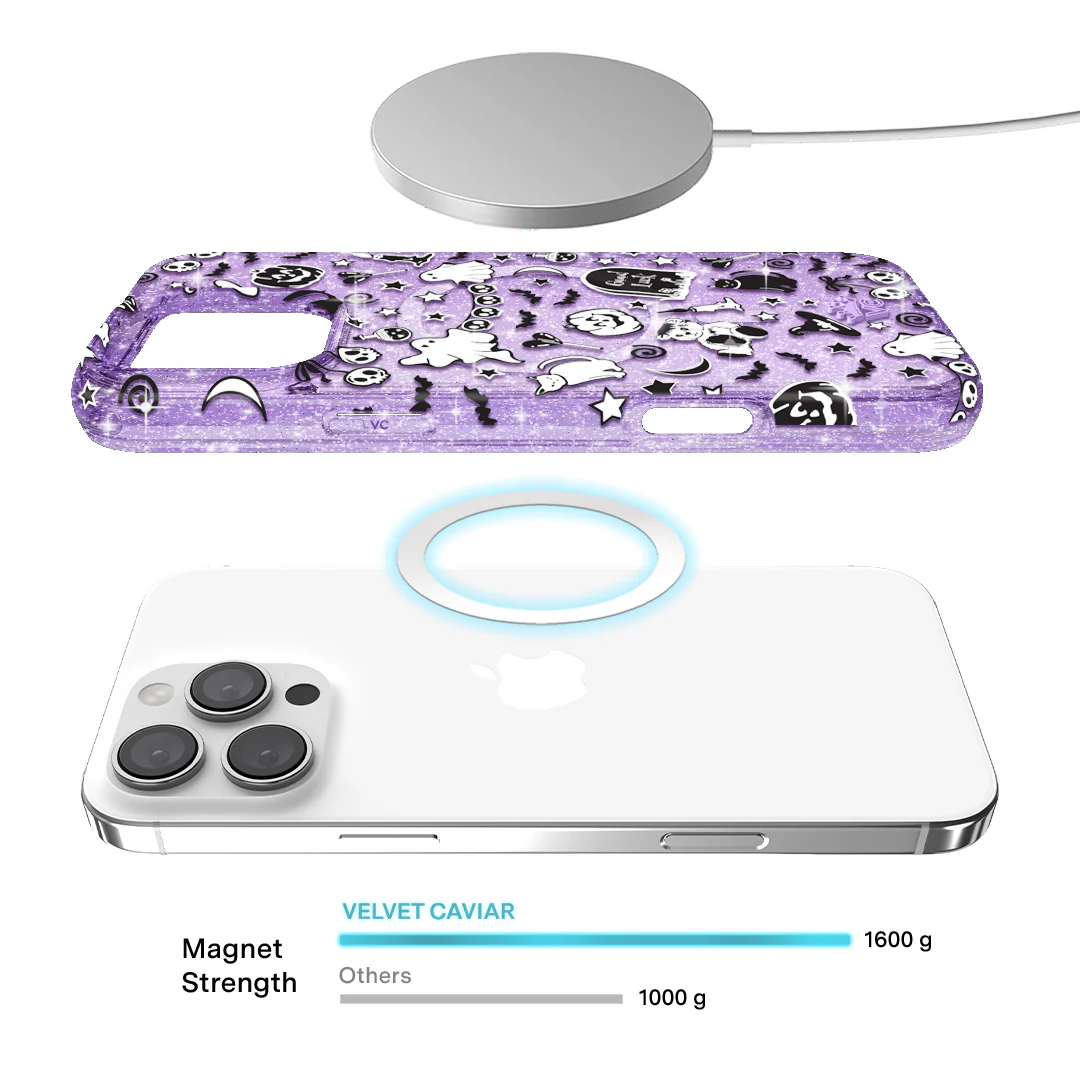 Witchy Lilac Glitter iPhone Case - Image 13