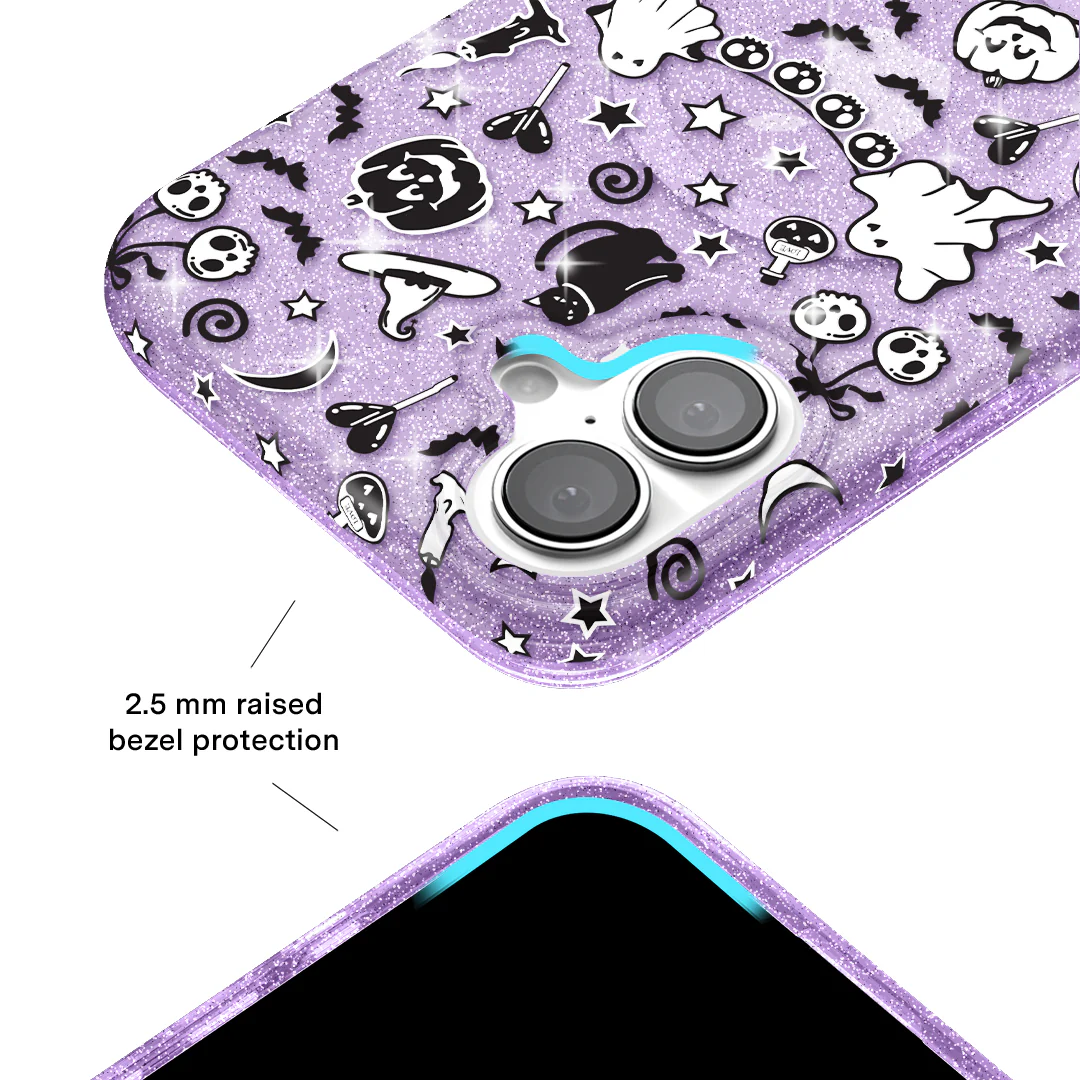 Witchy Lilac Glitter iPhone Case - Image 17