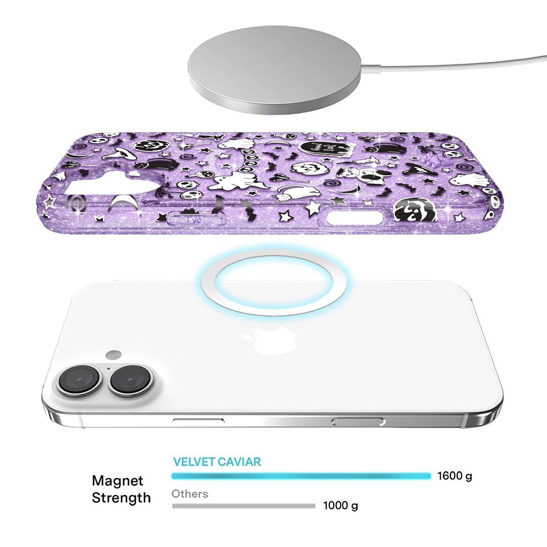 Witchy Lilac Glitter iPhone Case - Image 18