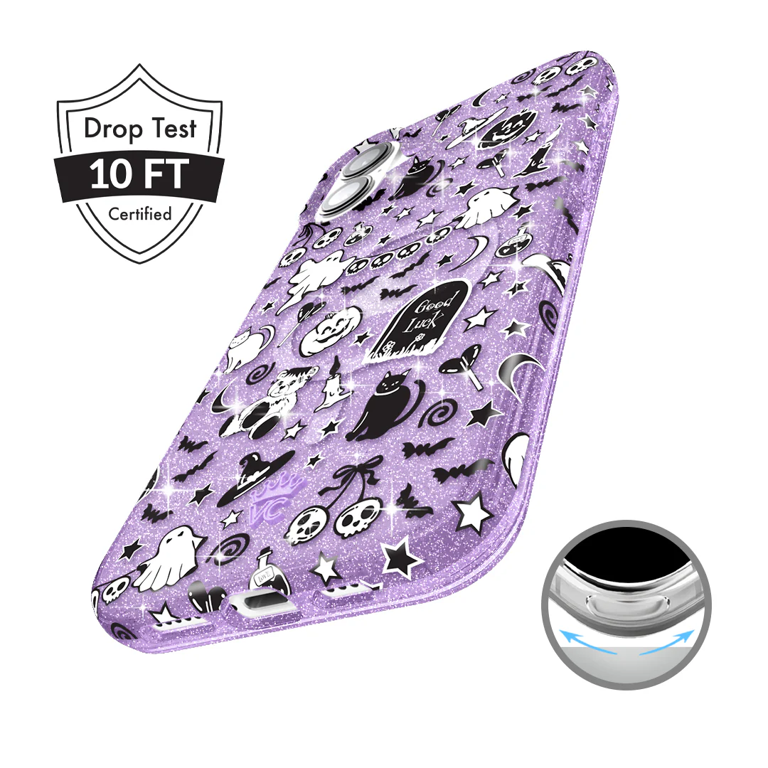 Witchy Lilac Glitter iPhone Case - Image 19