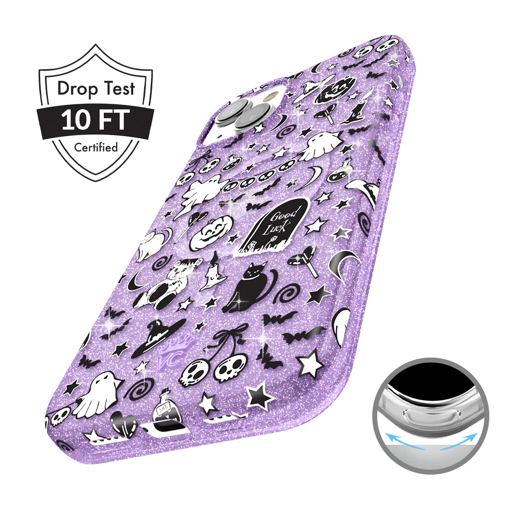 Witchy Lilac Glitter iPhone Case - Image 24