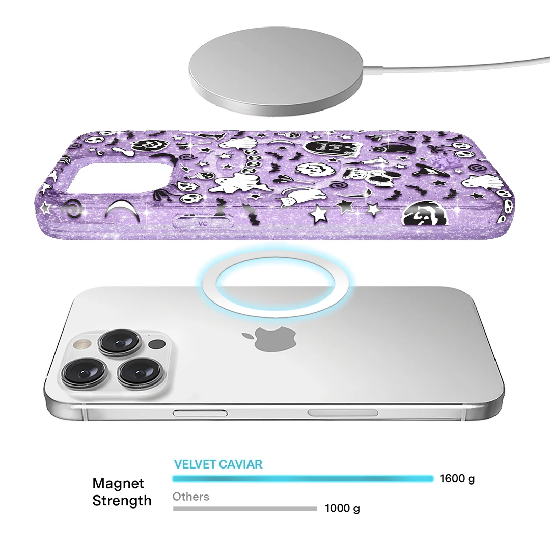 Witchy Lilac Glitter iPhone Case - Image 28