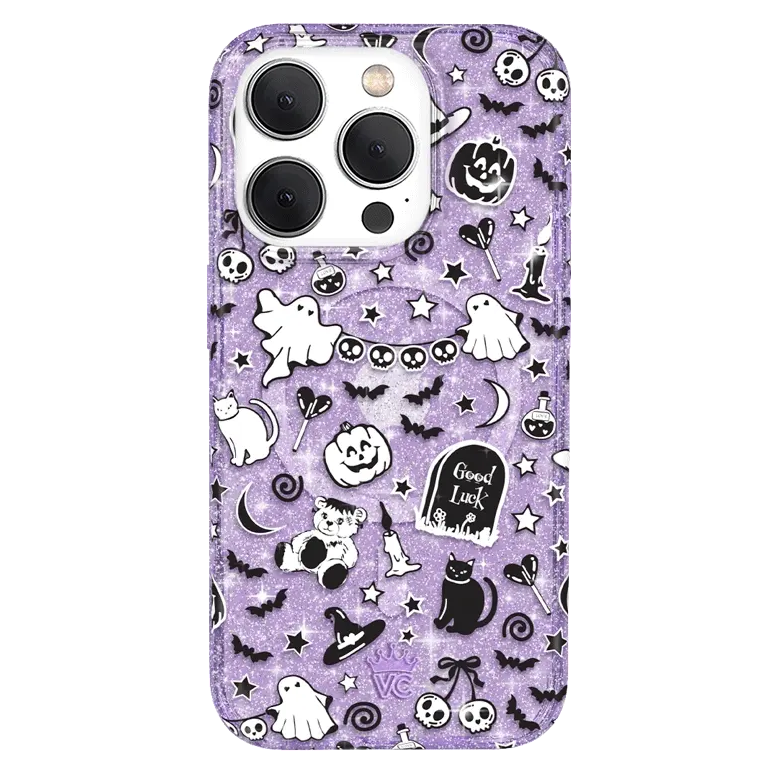Witchy Lilac Glitter iPhone Case - Image 31