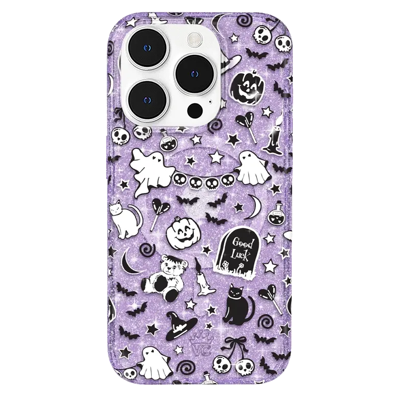 Witchy Lilac Glitter iPhone Case - Image 51