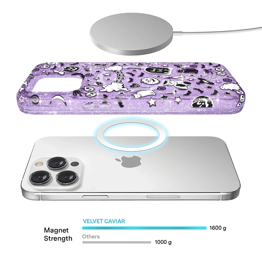 Witchy Lilac Glitter iPhone Case - Image 53