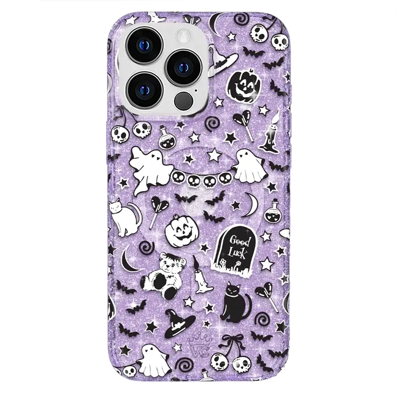 Witchy Lilac Glitter iPhone Case - Image 66