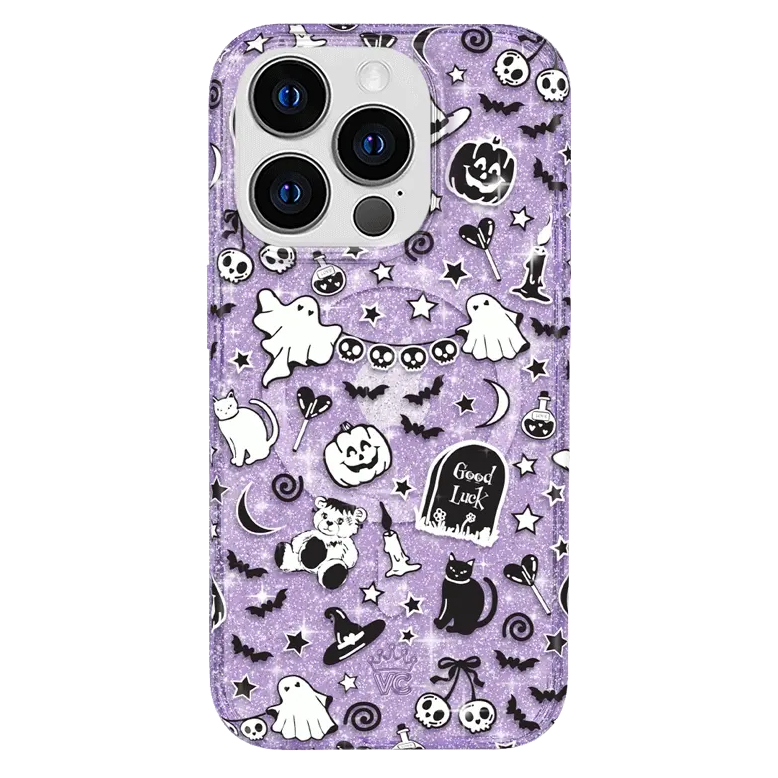 Witchy Lilac Glitter iPhone Case - Image 71