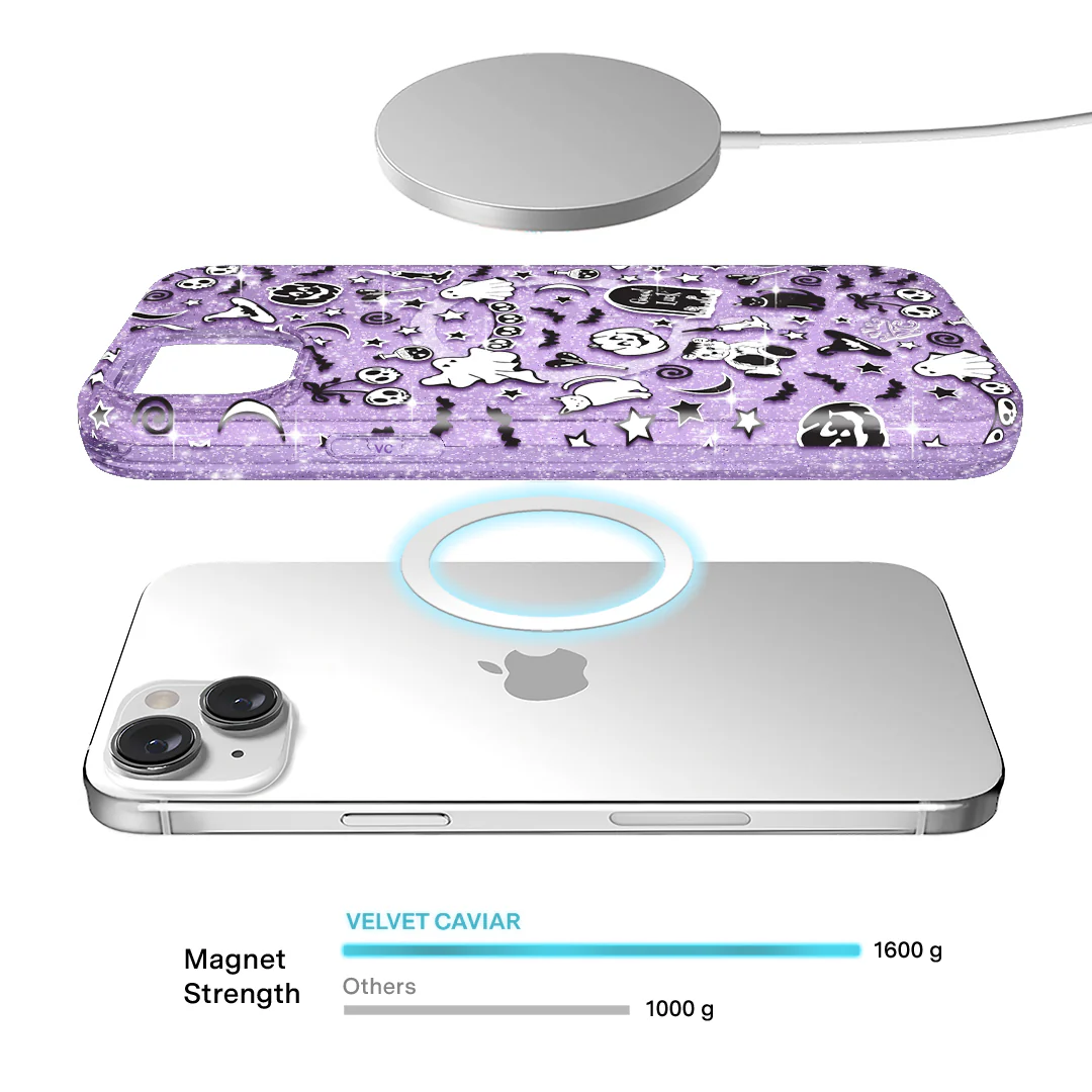 Witchy Lilac Glitter iPhone Case - Image 79