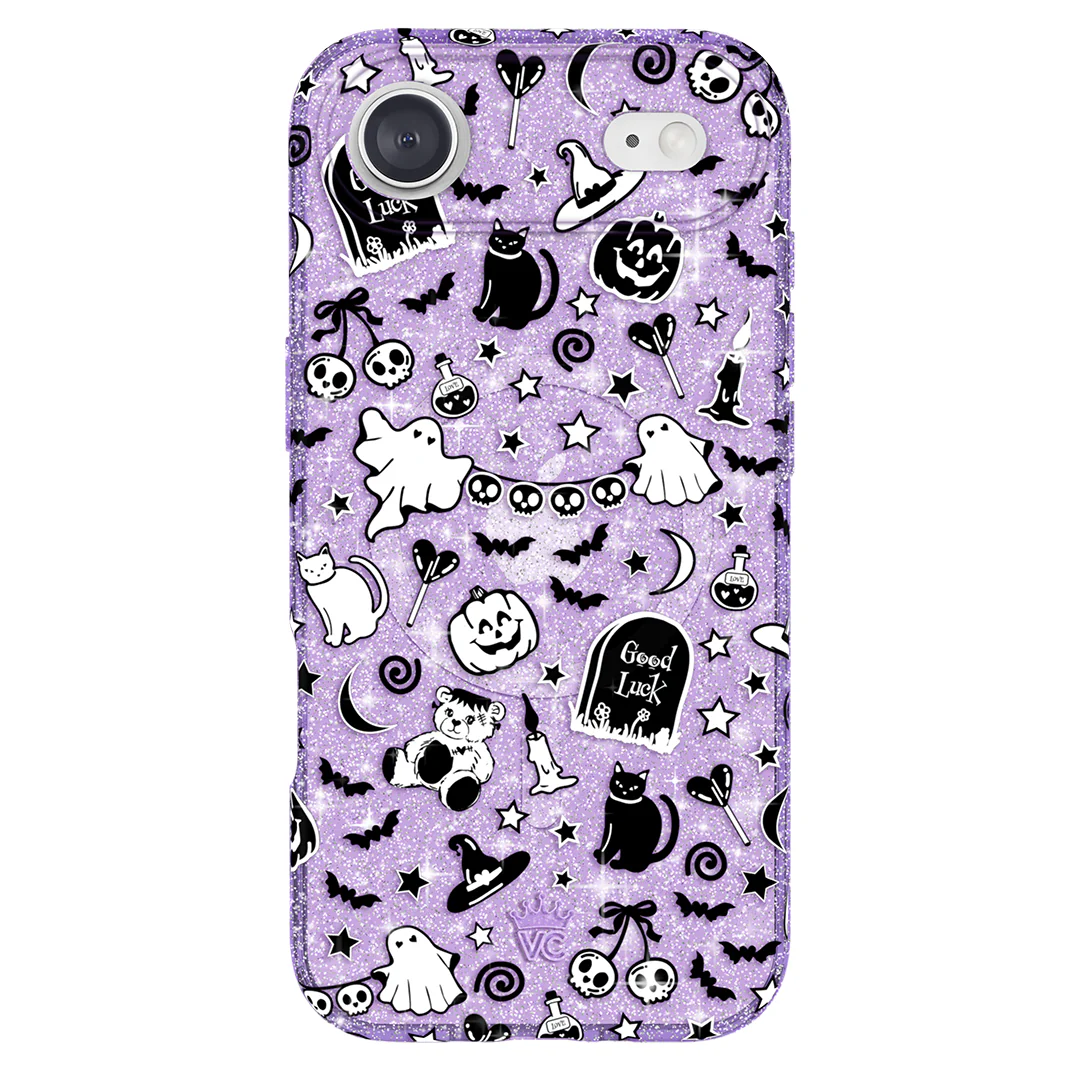 Witchy Lilac Glitter iPhone Case - Image 81