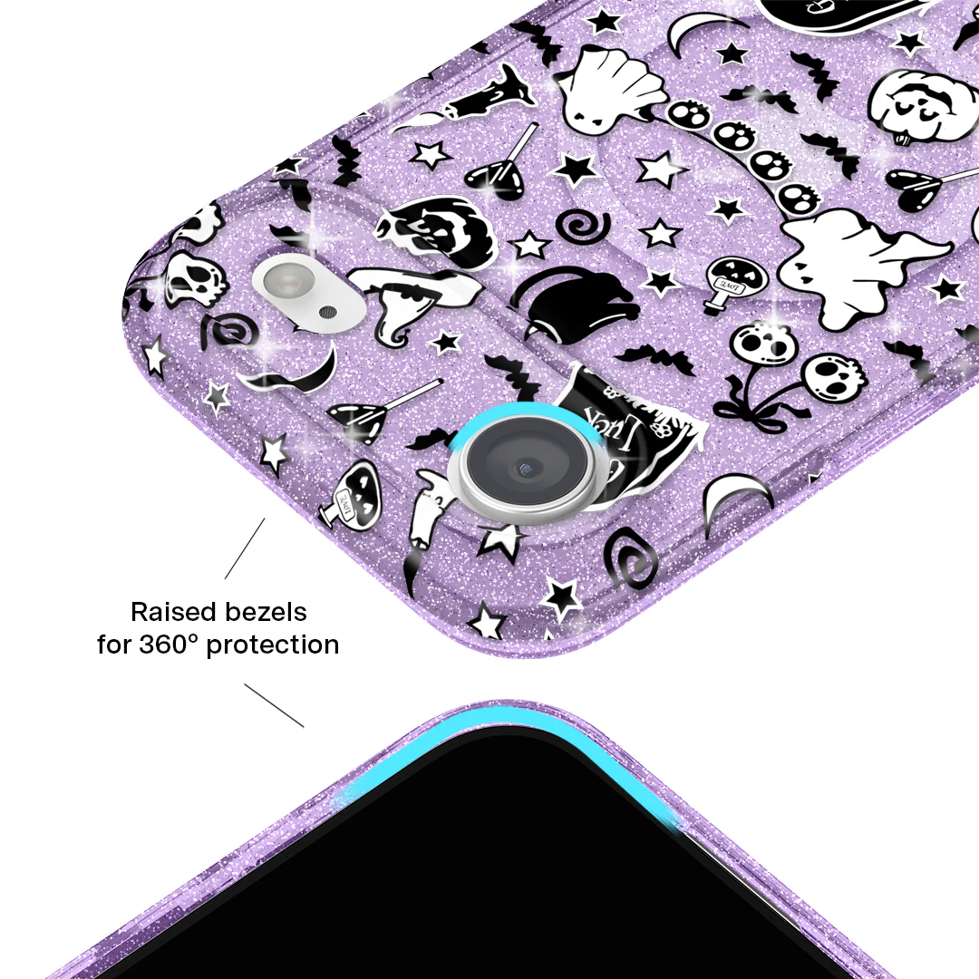 Witchy Lilac Glitter iPhone Case - Image 83