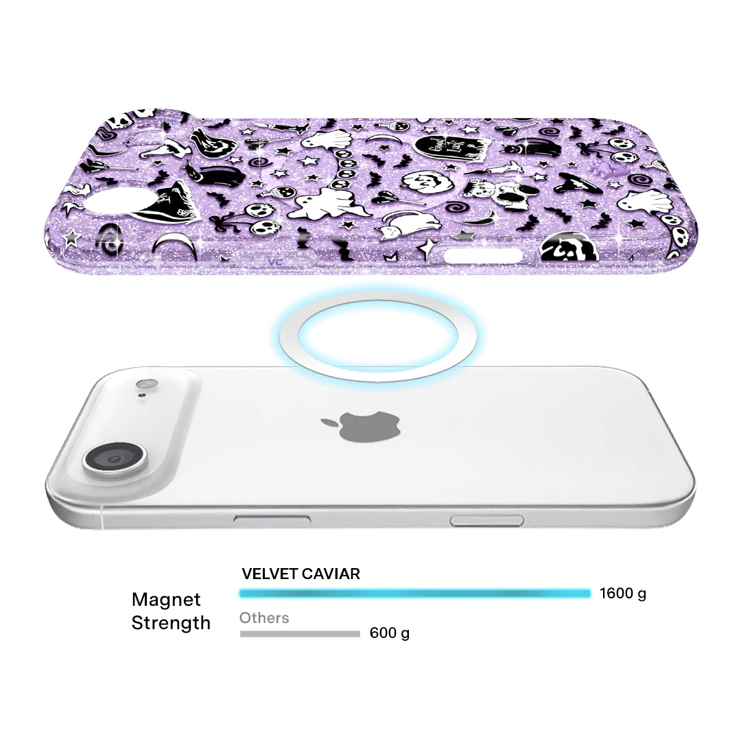 Witchy Lilac Glitter iPhone Case - Image 84