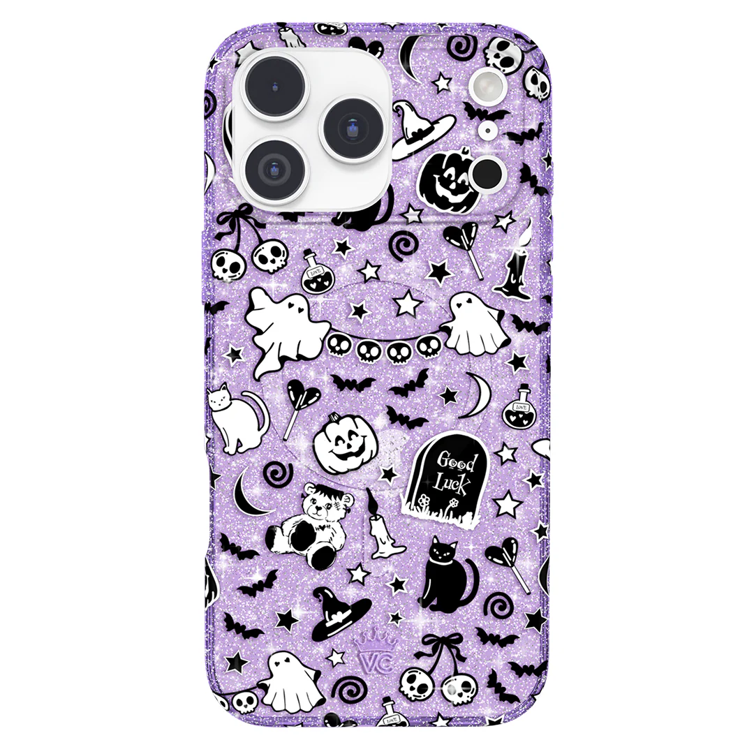 Witchy Lilac Glitter iPhone Case - Image 86