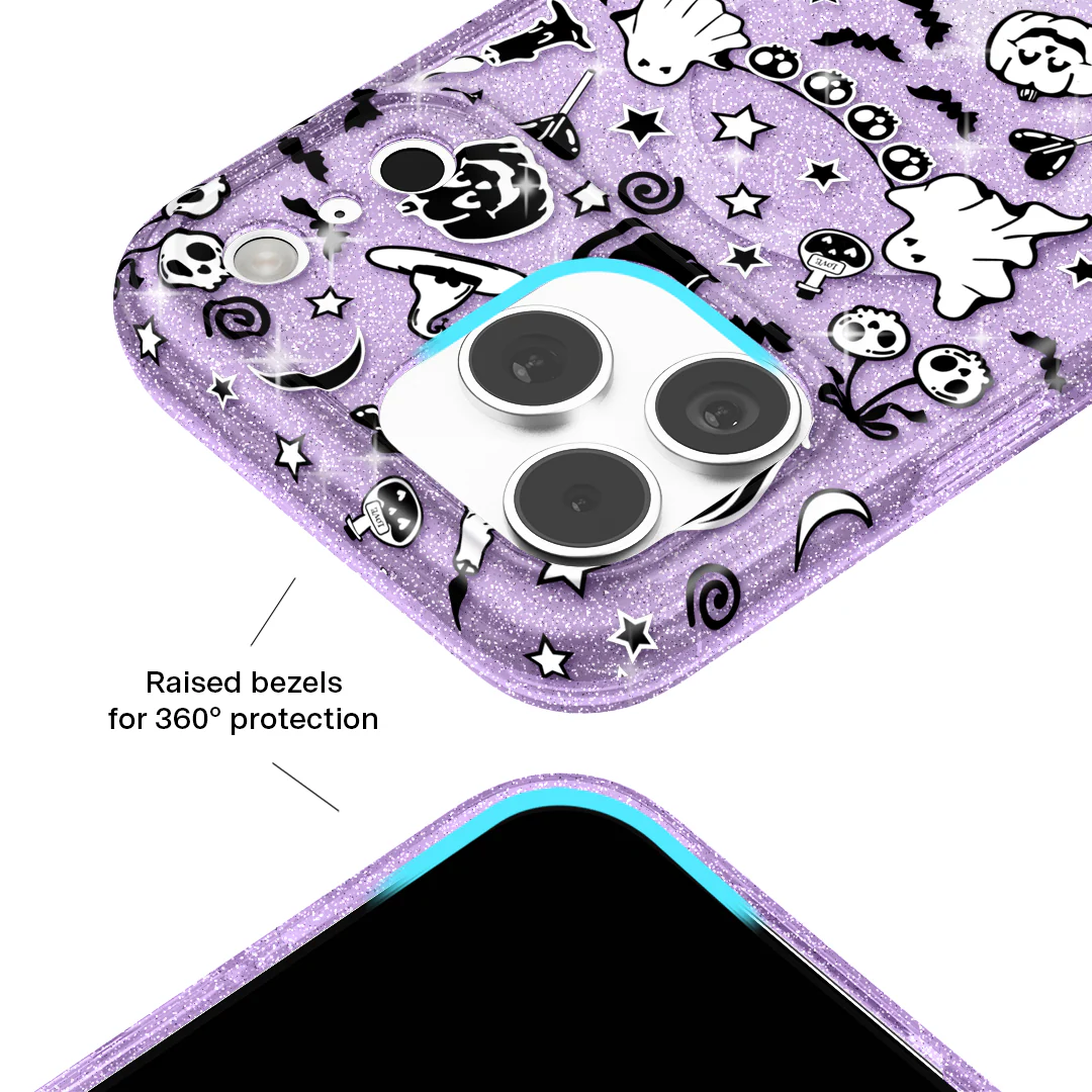 Witchy Lilac Glitter iPhone Case - Image 88